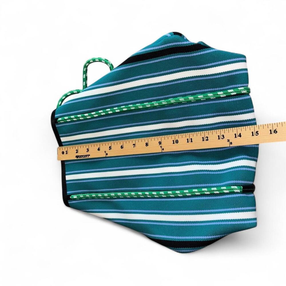 Vivere teal green striped woven - Picture 6 of 7